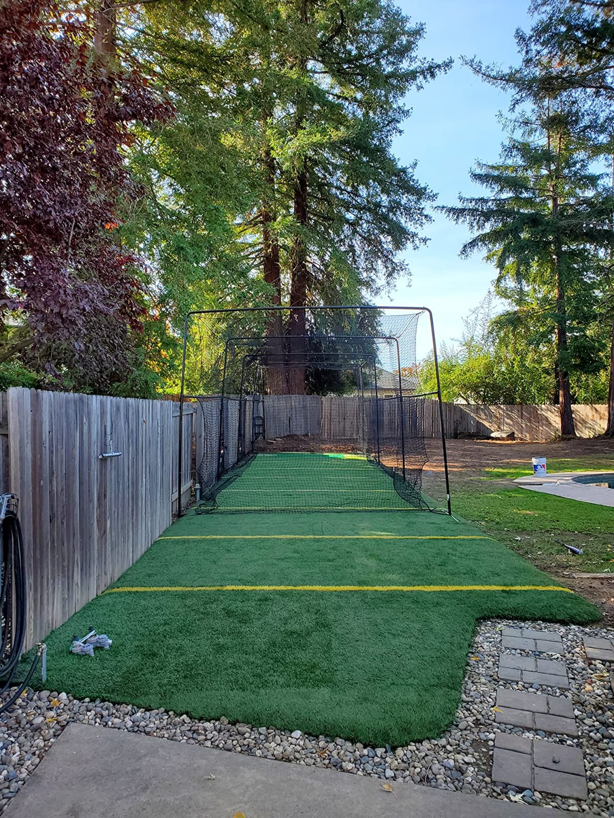Skywalker Sports 40 Foot Competitive Batting Cages for Backyard or Indoor Baseball and Softball Collapsible Black Frame and Net customer photo 2