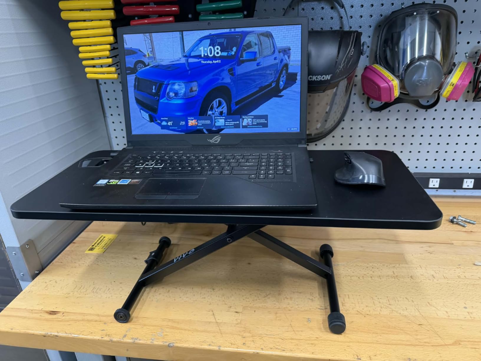 VIVO Black 28 in Single Top Standing Desk Converter, DESK-V011F customer photo 1