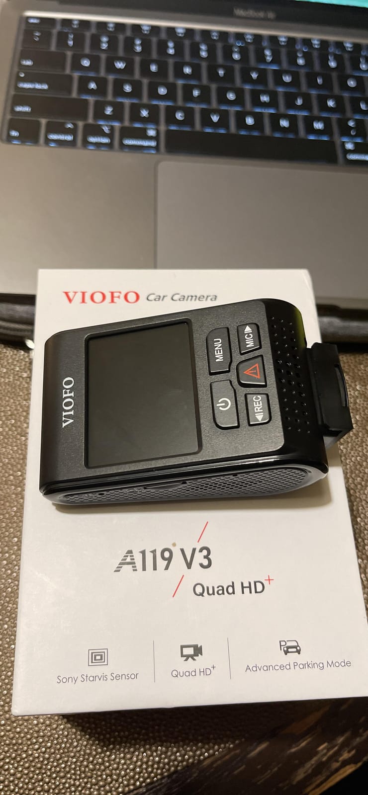 VIOFO A119 V3 Dash Cam, 2K Front Recording, GPS, True HDR Car Dashcam | 2560x1660P Quad HD+ Car Dash Camera, Ultra Clear Night Vision, 140° Wide Angle, Motion Detection, G-Sensor, Loop Record customer photo 1