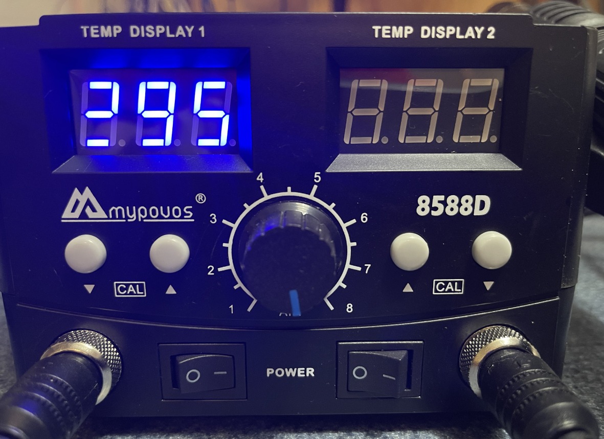2 IN 1 750W LED Digital Soldering Station Hot Air Gun Rework Station Electric Soldering Iron For Phone PCB IC SMD BGA Welding SET 110V (8588D SET1) customer photo 1