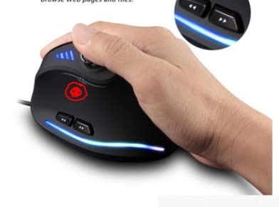 TRELC Wired Gaming Mouse with 5 D Rocker, 10000 DPI/11 Programmable Buttons, Vertical Ergonomic Mouse with On-Board Memory, Optical Computer Mice for PC/Laptop/E-Sports/Gamer customer photo 2