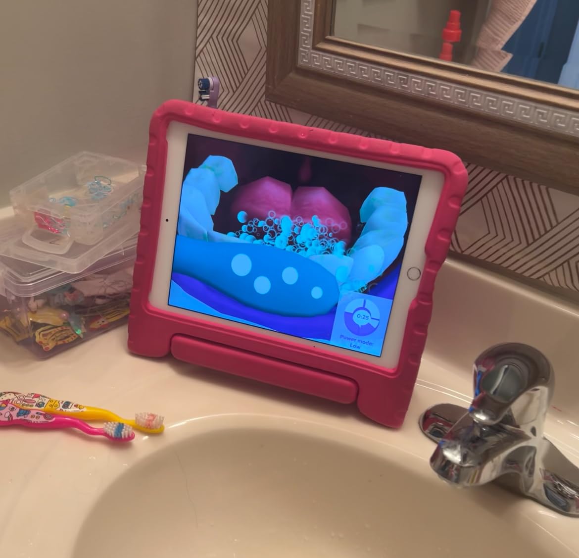 Philips Sonicare for Kids Rechargeable Electric Toothbrush, 1 Brush Head | 2 Intensities, App Connected, 2-Minute Guided Timer, Pink, HX6351/41 customer photo 2