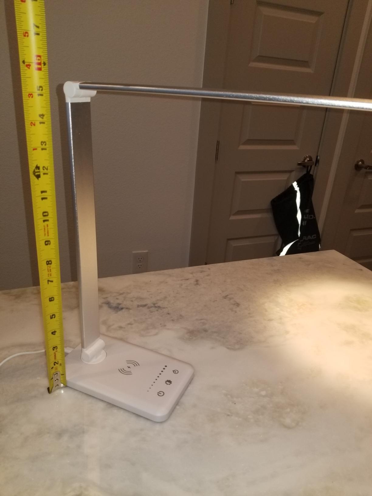 AFROG 8-in-1 LED Desk Lamp with 10W Fast Wireless Charger,USB Charging Port,Desk Lamps for Home Office,5 Color Mode 7 Brightness Desk Light Night Light,40Min Timer, Reading Table Lamp for Bedroom customer photo 2