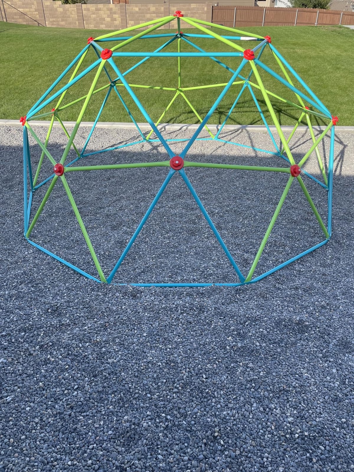 Zupapa 10FT Climbing Dome, Outdoor Jungle Gym for Kids with Climbing Grip - Geometric Dome Climber Outdoor Playset and Easy Assembly Outdoor Play Equipment for Kids (Blue, 10FT) customer photo 2