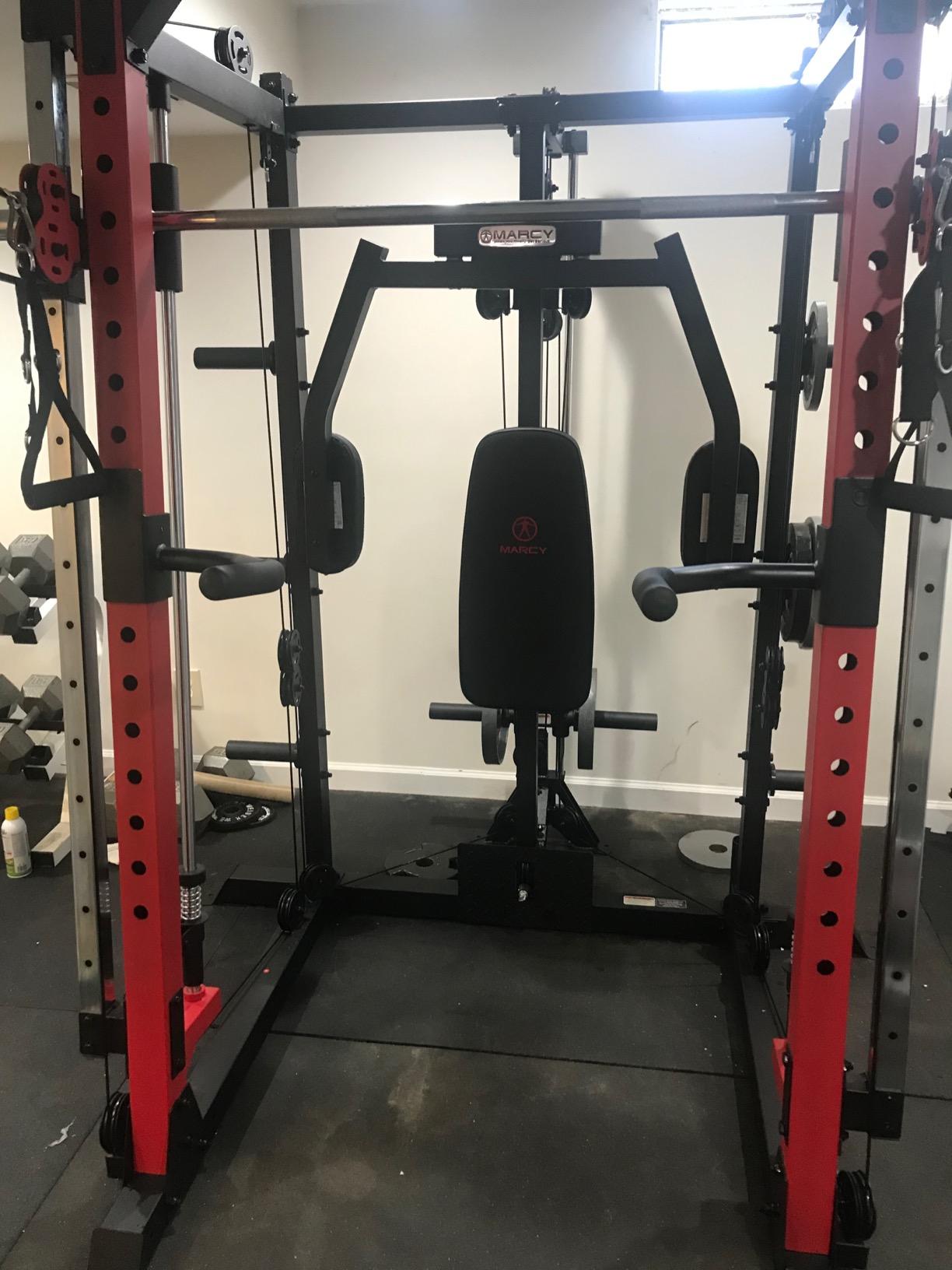 Marcy Smith Machine Cage System Home Gym Multifunction Rack, Customizable Training Station customer photo 2
