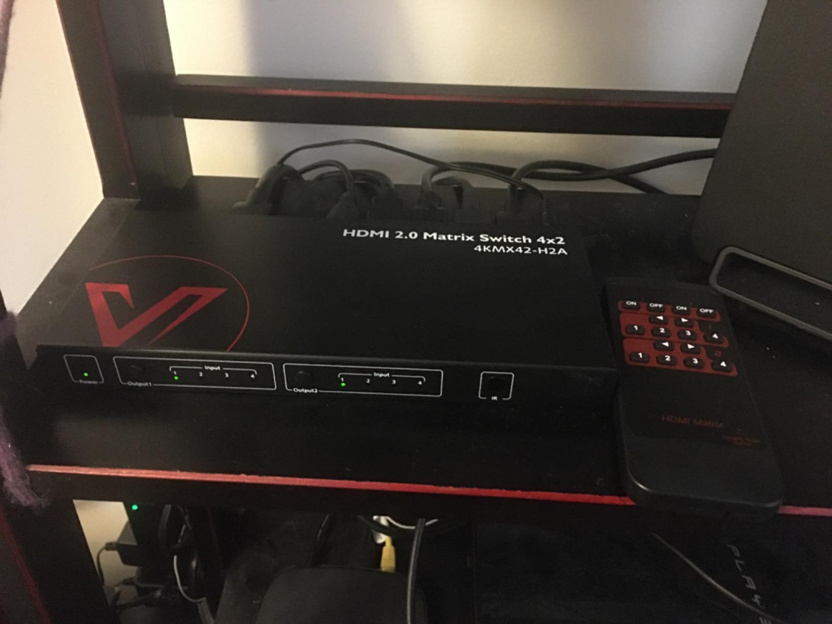 AV Access HDMI Matrix Switch 4x2 4K@60Hz HDR ARC/SPDIF 5.1CH (4KMX42-H2A) customer photo 1