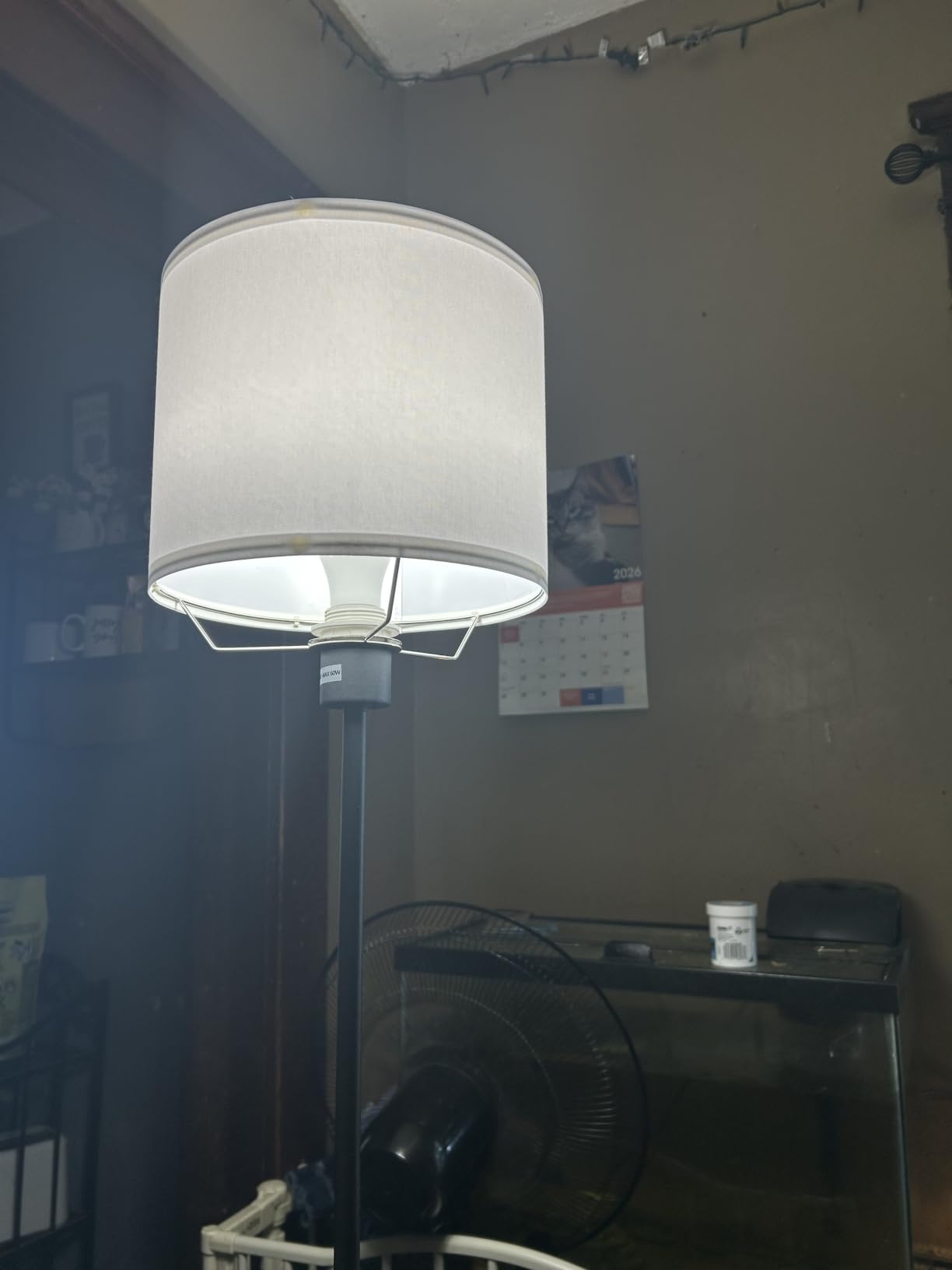 Modern Floor Lamp Simple Design with White Shade & Foot Pedal Switch customer photo 1