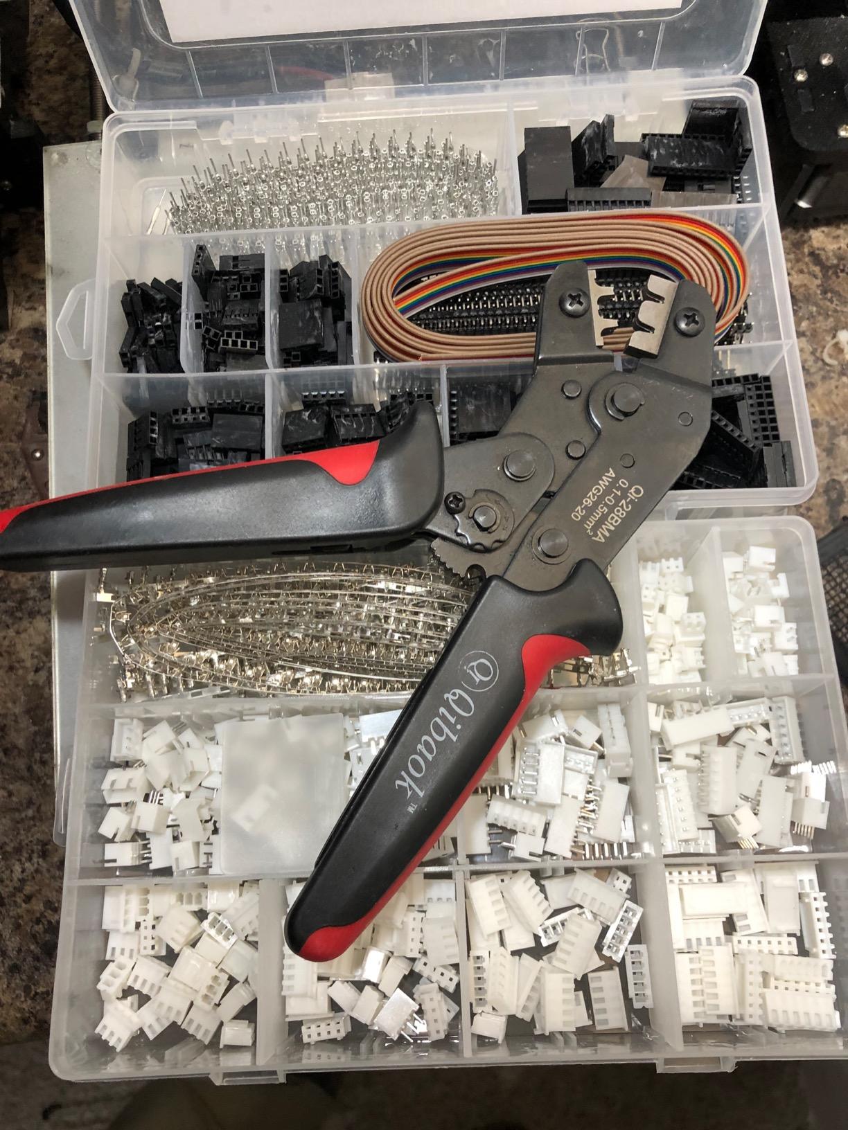 Qibaok Crimping Tool Kit Ratcheting Crimper with 1550PCS 2.54mm Dupont Connectors and 760pcs 2.54mm JST-XH Connectors for AWG 26-20(0.1-0.5mm²) customer photo 1