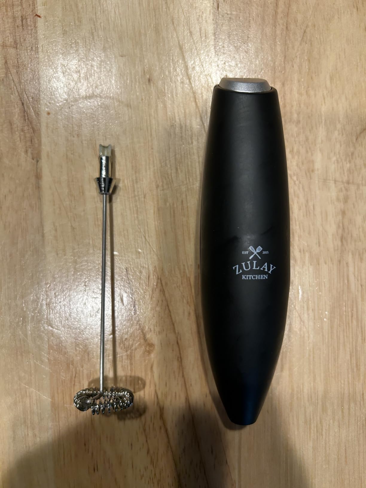 Zulay Kitchen Milk Frother Handheld Electric Whisk – Frother Wand, Durable Drink Mixer, Coffee Frother, Hand Blender, Frother for Protein Powder, Matcha & More - Black customer photo 1