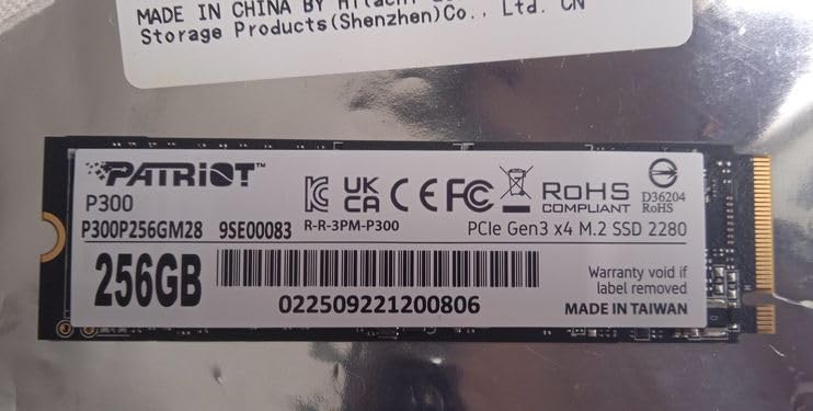 Patriot P300 M.2 PCIe Gen 3 x4 512GB Low-Power Consumption SSD customer photo 2