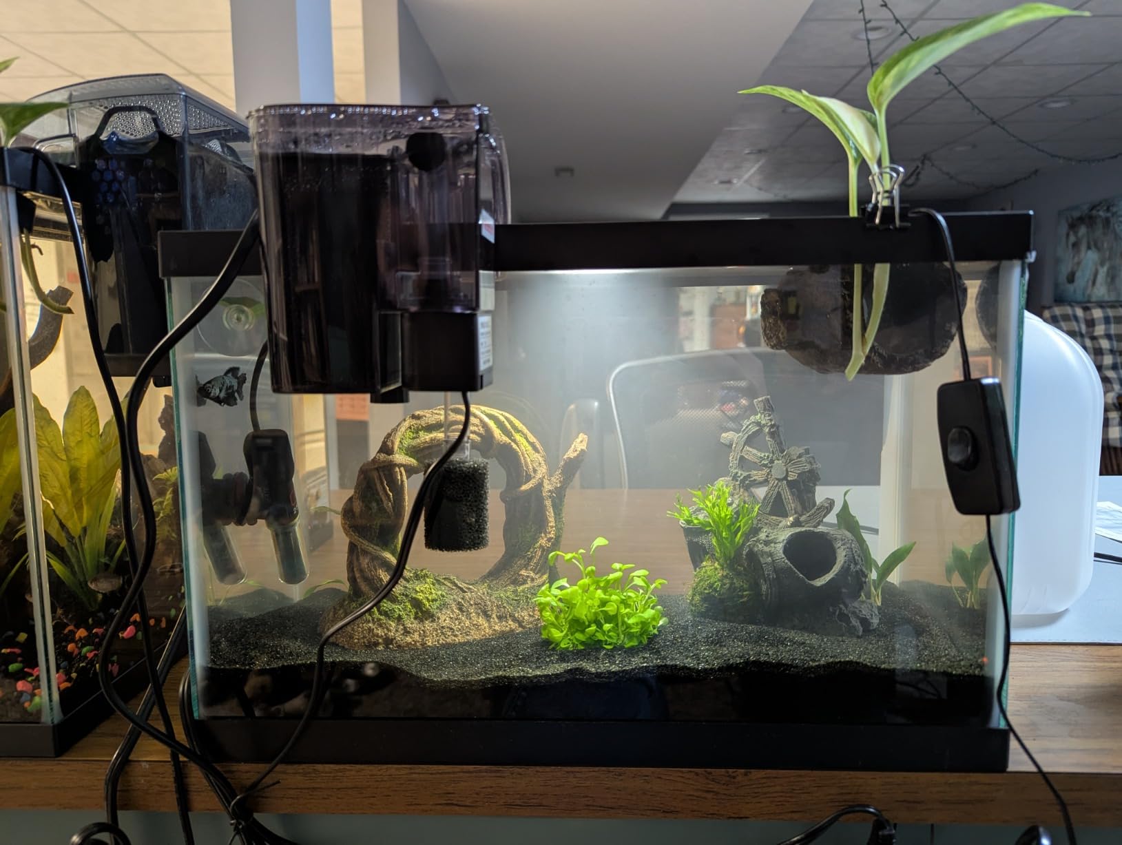 Finnex PF-7 Nano Aquarium HOB Power Filter, 52 GPH, up to 7.5 Gallon Aquariums, Made in Taiwan customer photo 2