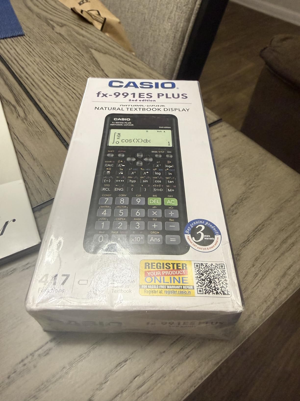 Casio fx-991ES Plus 2 Scientific Calculator with 417 Functions and Display, Natural customer photo 1