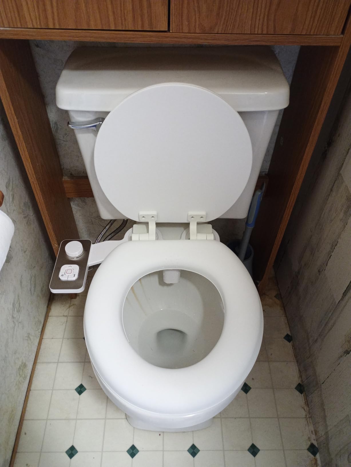 SAMODRA Bidet Attachment, Non-Electric Cold Water Bidet Toilet Seat Attachment with Pressure Controls, Retractable Self-Cleaning Dual Nozzles for Frontal & Rear Wash - Brushed Nickel customer photo 1