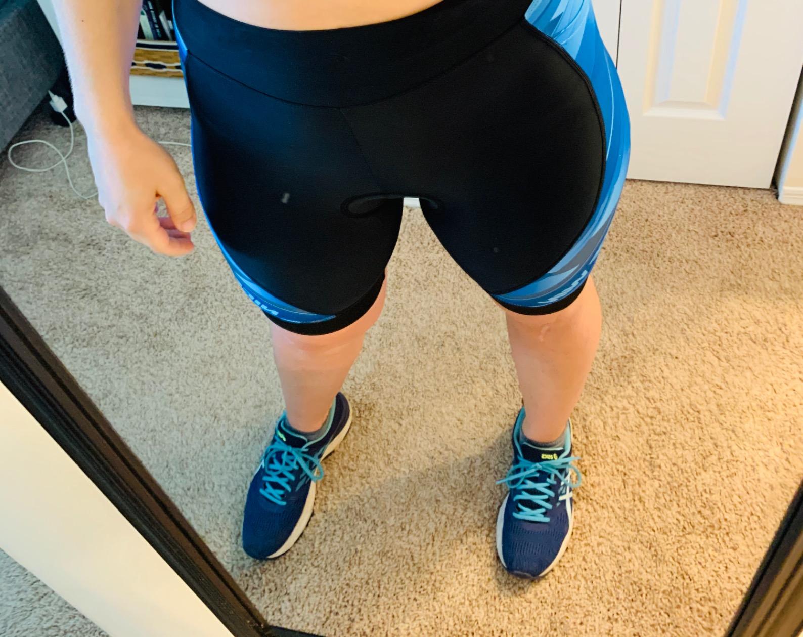 Womens Bike Shorts 4D Gel Pading Cycling Spinning Biker Bicycle Short with Pockets Wide Waistband customer photo 1
