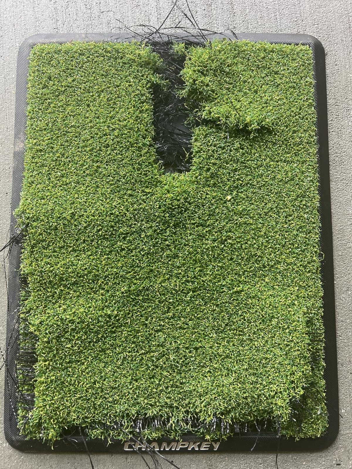 CHAMPKEY Premium Synthetic Turf Golf Hitting Mat | Heavy Duty Rubber Base Golf Practice Mat | Come with 1 Rubber Tee and 9 Plastic Tees customer photo 2