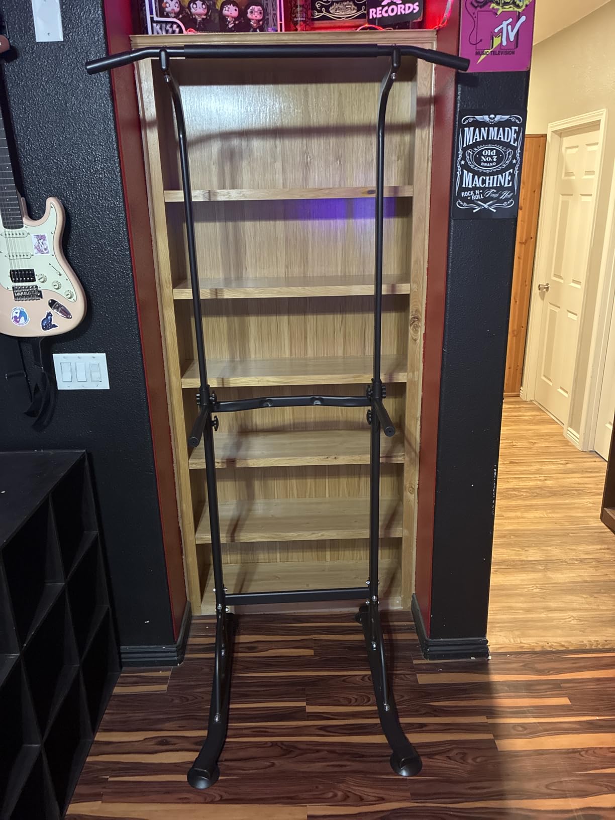 DlandHome Power Tower Pull Up Bar Dip Station,Adjustable Height Dip Stand customer photo 1