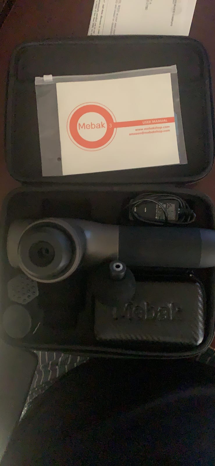 Mebak 3 Massage Gun Deep Tissue, Muscle Massager for Athletes Pain Relief | 12mm Amplitude, 5 Speeds for Deep Tissue Relief. Ideal for Shoulder, Back, Full-body. Quiet, Portable for Home, Gym, Travel customer photo 2