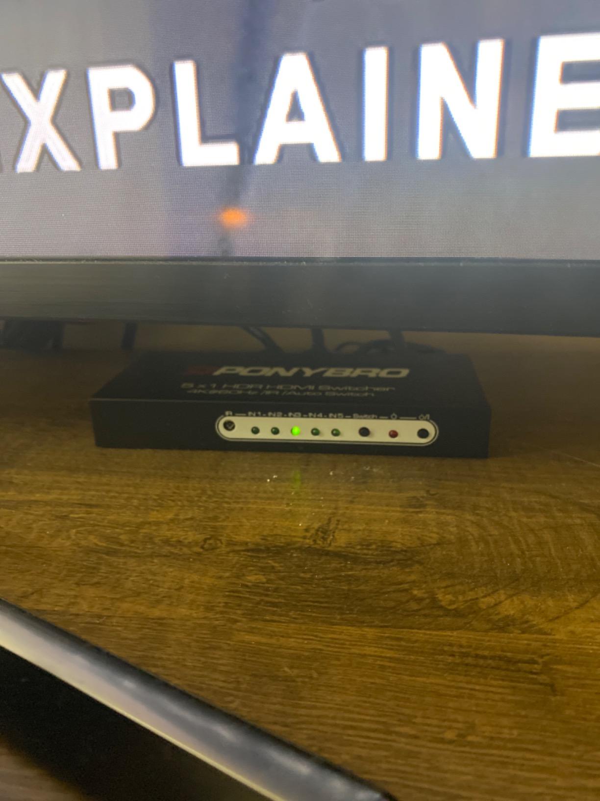 HDMI 2.0 Switch 5 Port 4K@60Hz Auto-Switching – 5 in 1 Out with Remote, HDR10, 3D, Ultra HD for PS5/Xbox/PC/Fire TV, Zero Delay customer photo 2