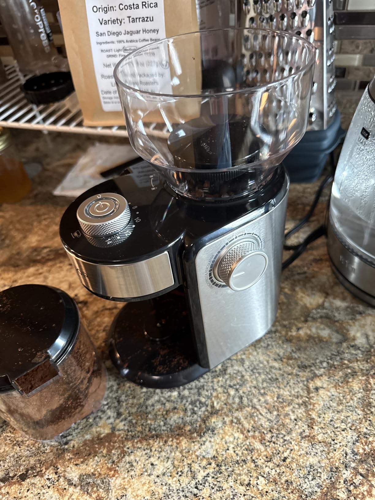 SHARDOR Electric Burr Coffee Grinder 2.0, Automatic Coffee Bean Grinder for Home Use, Adjustable Burr Mill with 16 Precise Settings for Espresso & French Press, Glossy Black customer photo 1