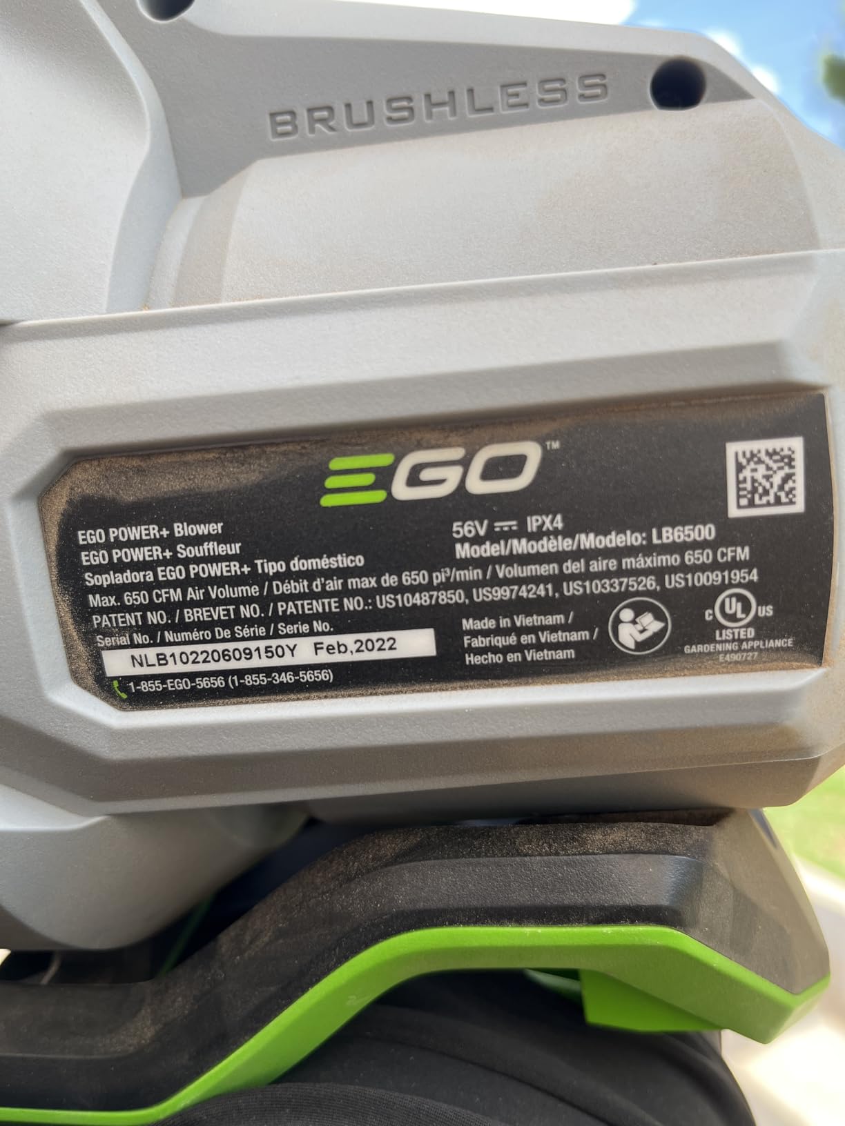 EGO POWER+ Cordless Electric Leaf Blower, 650 CFM, With Battery - LB6504 customer photo 1