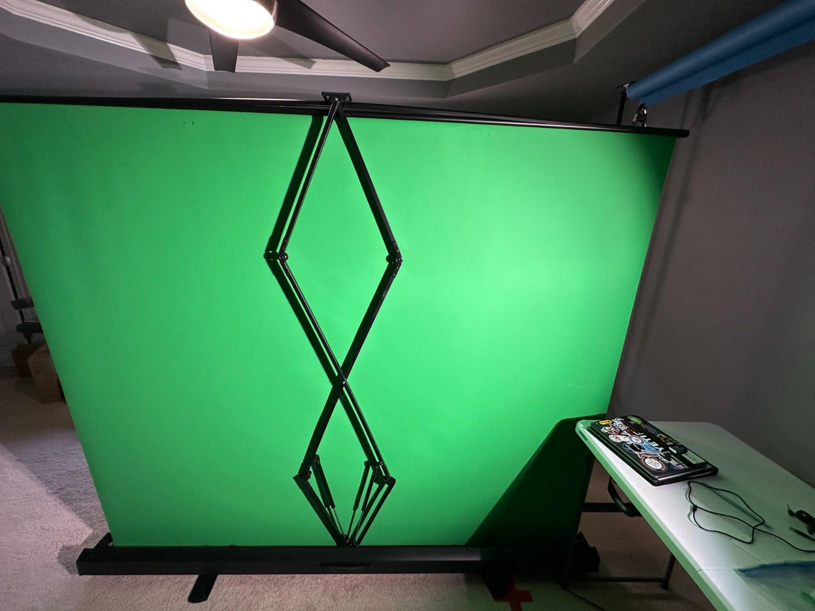 FUDESY 74x76in Collapsible Green Screen, Portable Chroma Key Panel Backdrop customer photo 2