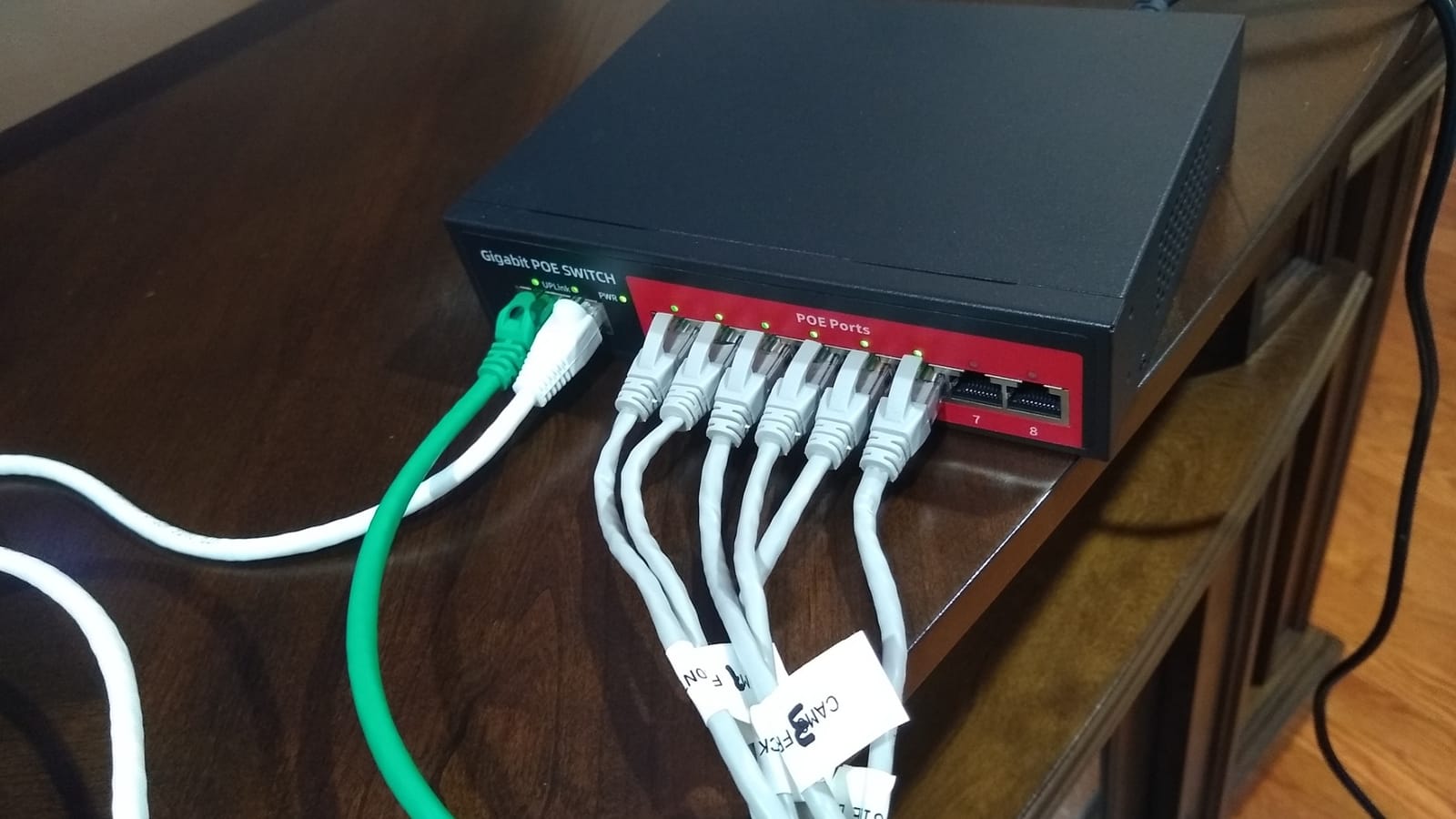 8 Port Gigabit PoE Switch with 2 Gigabit Uplink, 120W Built-in Power, 802.3af/at Compliant, Managed PoE+ Switch Support VLAN, QoS, Fanless Metal, Plug and Play(Desktop/Wall Mount) customer photo 1