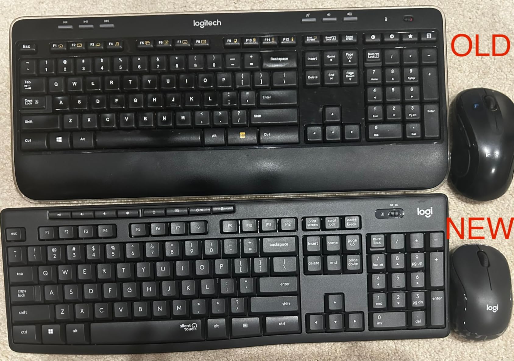 Logitech MK295 Full Size Silent Wireless Keyboard Mouse Combo - Graphite | Full size keyboard with SilentTouch technology, compact ambidextrous mouse with silent click switches, Windows compatible customer photo 2