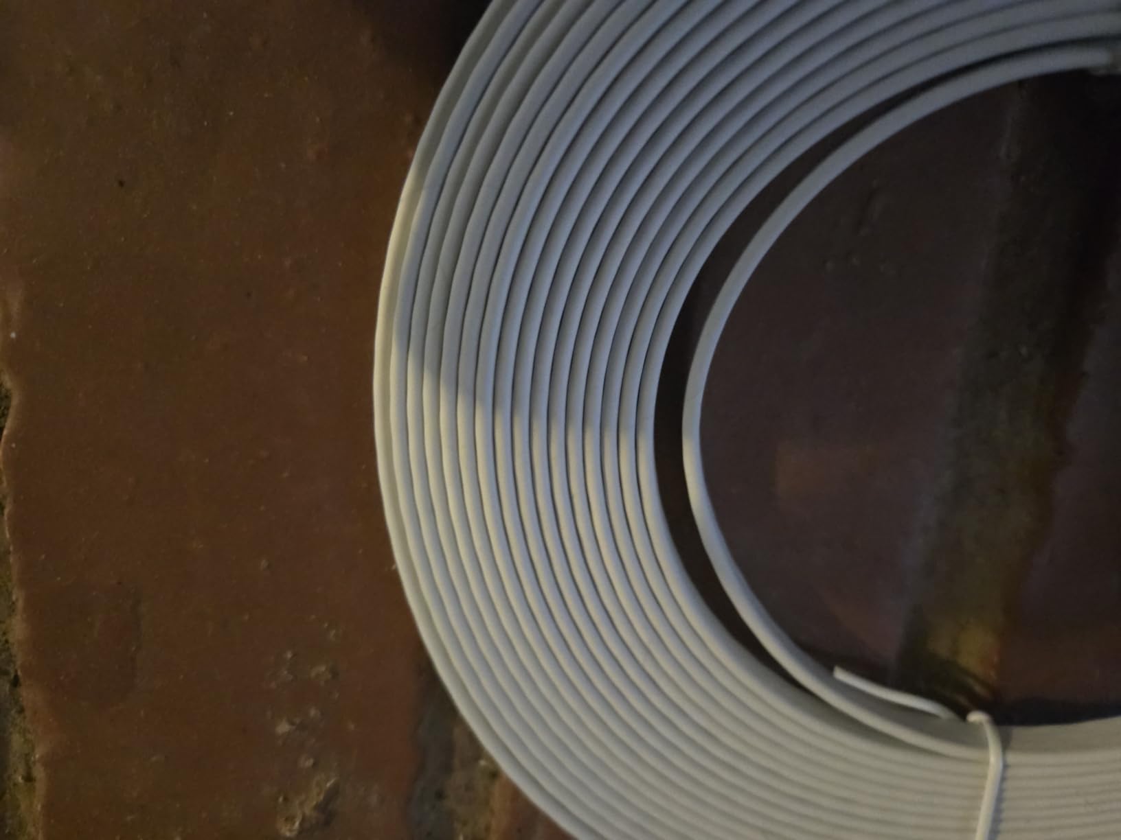 Amazon Basics RJ45 Cat 7 Ethernet Patch Cable, Flat, 600MHz, Snagless, Includes 25 Nails, 100 Foot, White customer photo 2