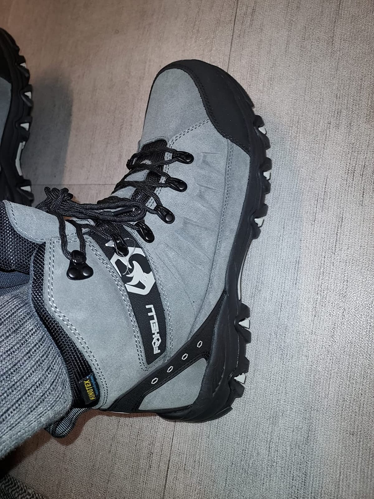 Foxelli Men’s Hiking Boots – Waterproof Breathable & Lightweight Suede Leather Hiking Boots for Men customer photo 1