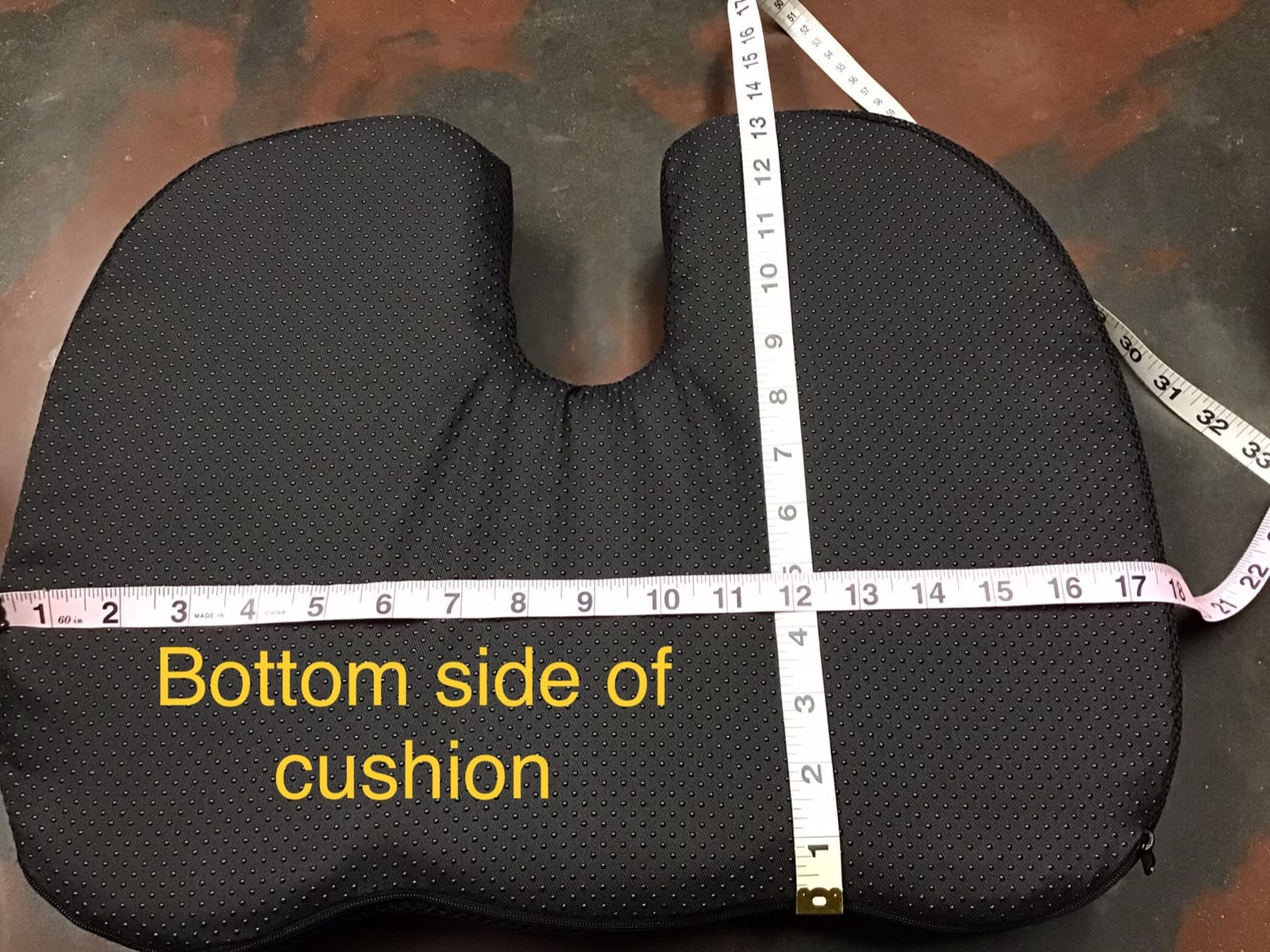 Amazon Basics Comfortable Seat Cushion for Office Chairs, Gel Enhanced Memory Foam, Non-Slip, Cooling Support for Long Sitting, Black customer photo 2