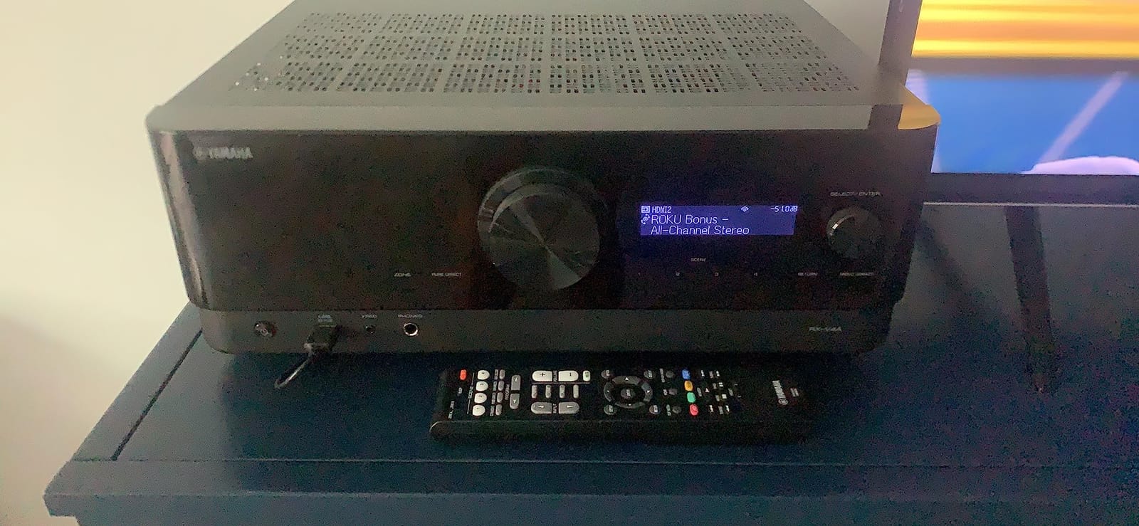 YAMAHA RX-V4A 5.2-Channel AV Receiver with MusicCast, 8K HDMI, YPAO room calibration for home theater, gaming and streaming customer photo 1