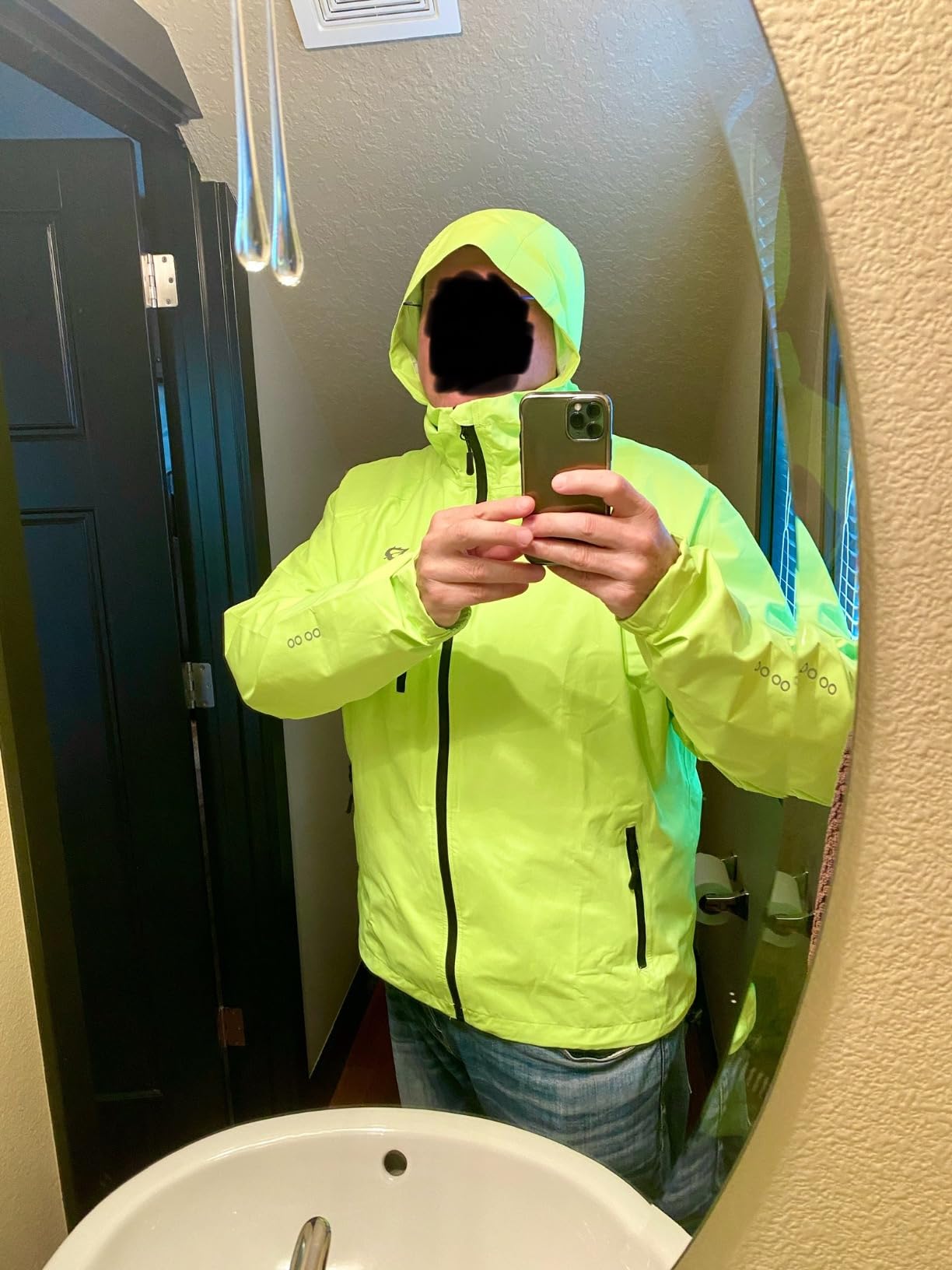 baleaf Men's Rain Jacket Waterproof Hood Lightweight Reflective Packable customer photo 1