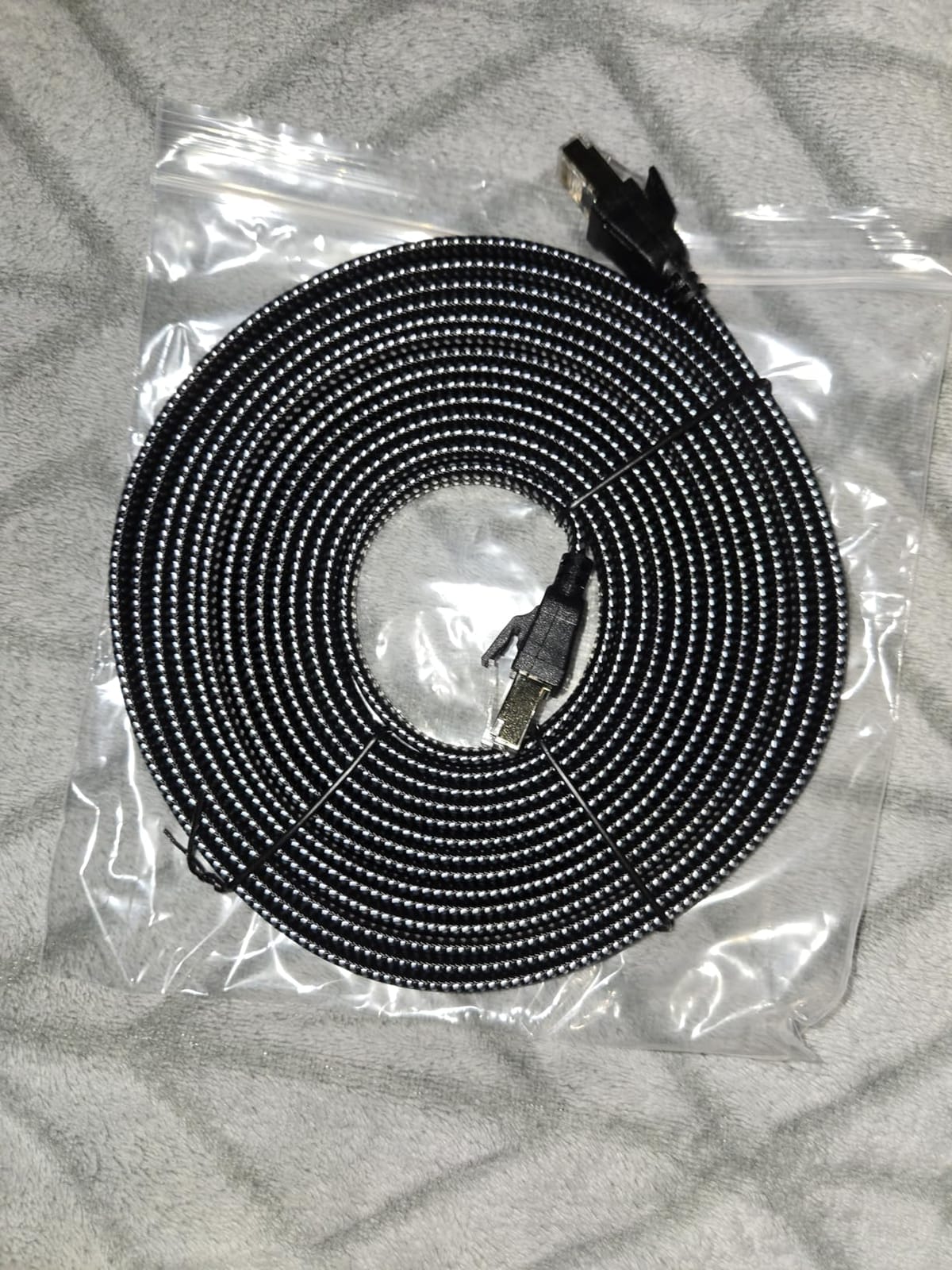 Orbram Cat 8 Ethernet Cable 100 ft, Nylon Braided High Speed Heavy Duty Network LAN Patch Cord, 40Gbps 2000Mhz SFTP RJ45 Flat Internet Cable Shielded in Wall, Indoor&Outdoor for Modem/Router/Gaming/PC customer photo 1