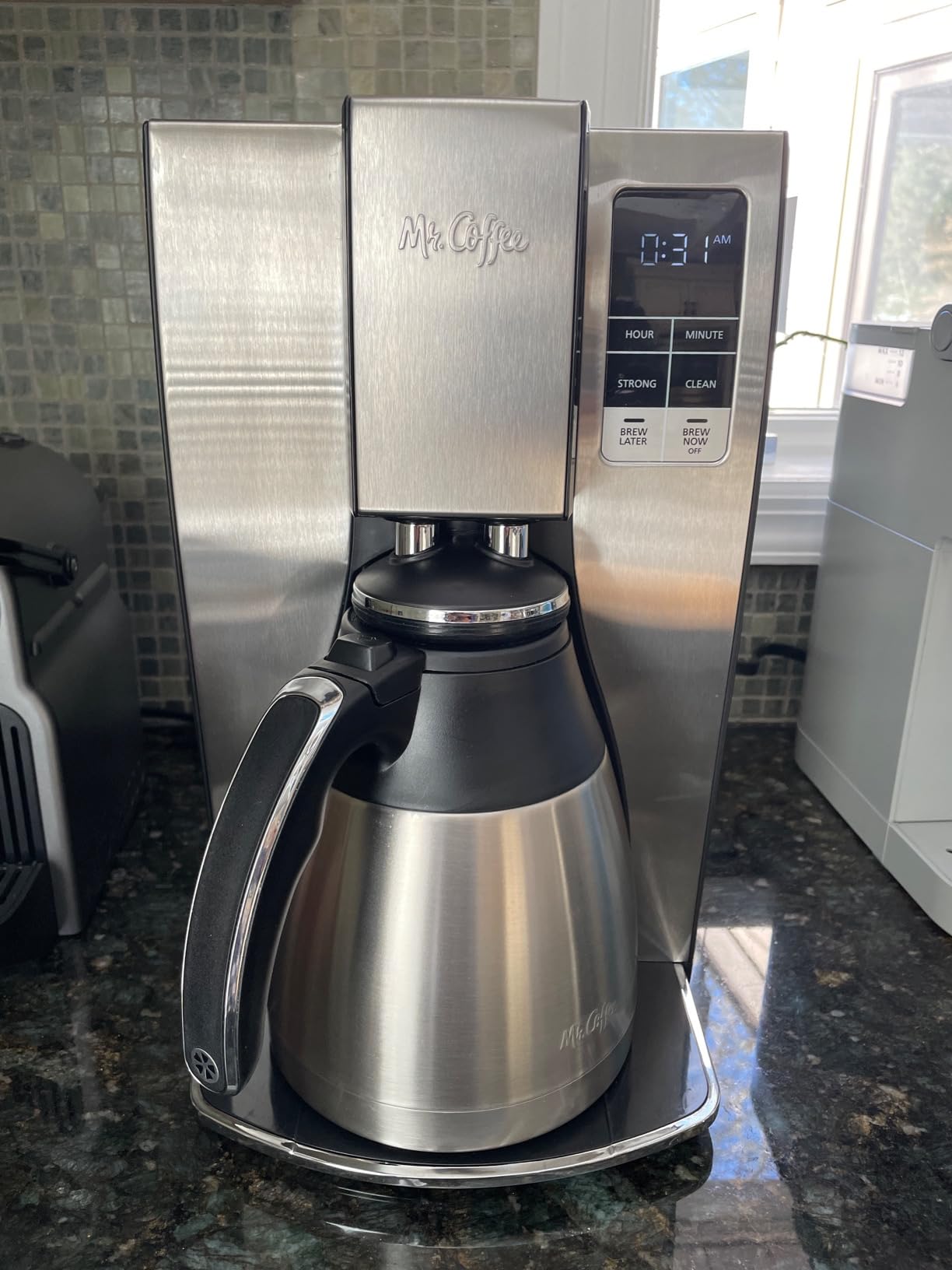 Mr. Coffee 10-Cup Programmable Coffee Maker, Insulated Thermal Carafe, Brew Strength Selection, Brew Now or Later, Stainless Steel customer photo 2