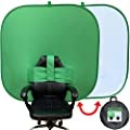 NOVARENA Green Screen Behind Chair Attachment Backdrop Kit – Portable Chroma Key for Streaming, Gaming, Video Calls, Virtual Background, Home Office, Photography – 5ft by 5ft, Reversible, Foldable customer photo 1