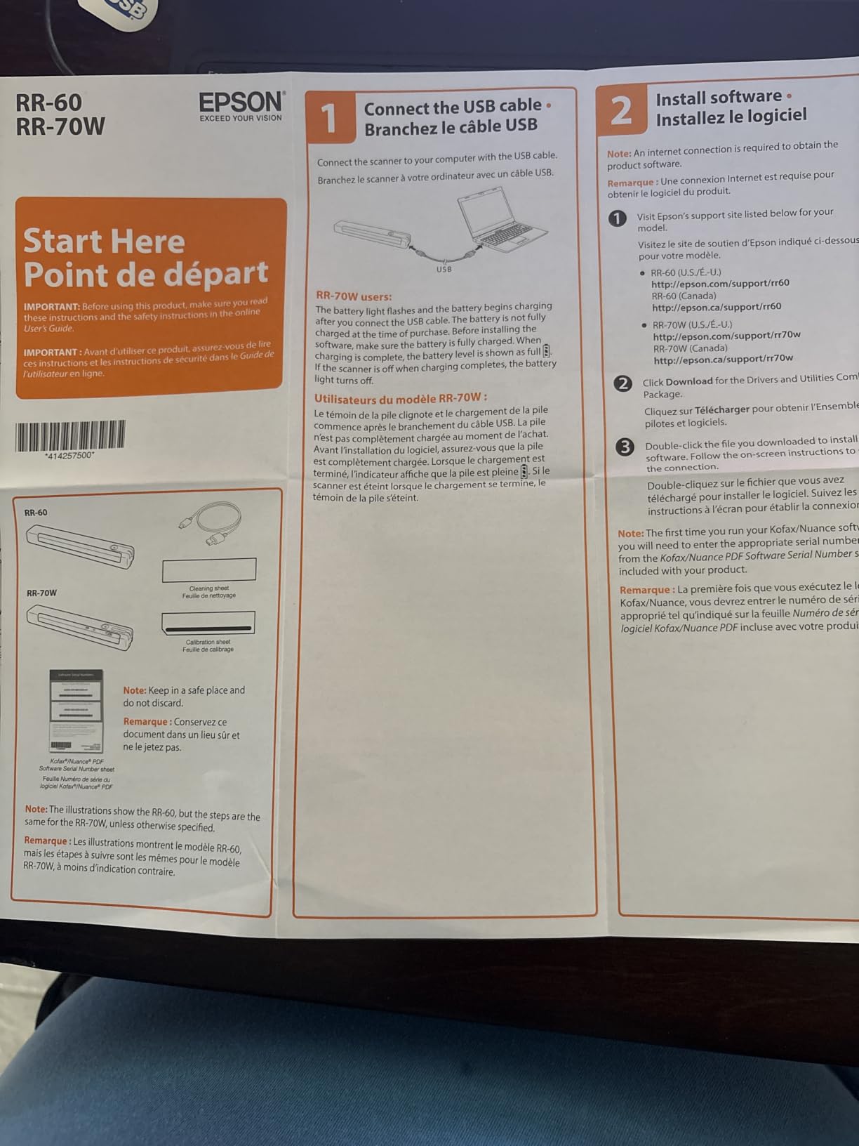 Epson RapidReceipt RR-60 Compact Mobile Document Scanner Receipt customer photo 2