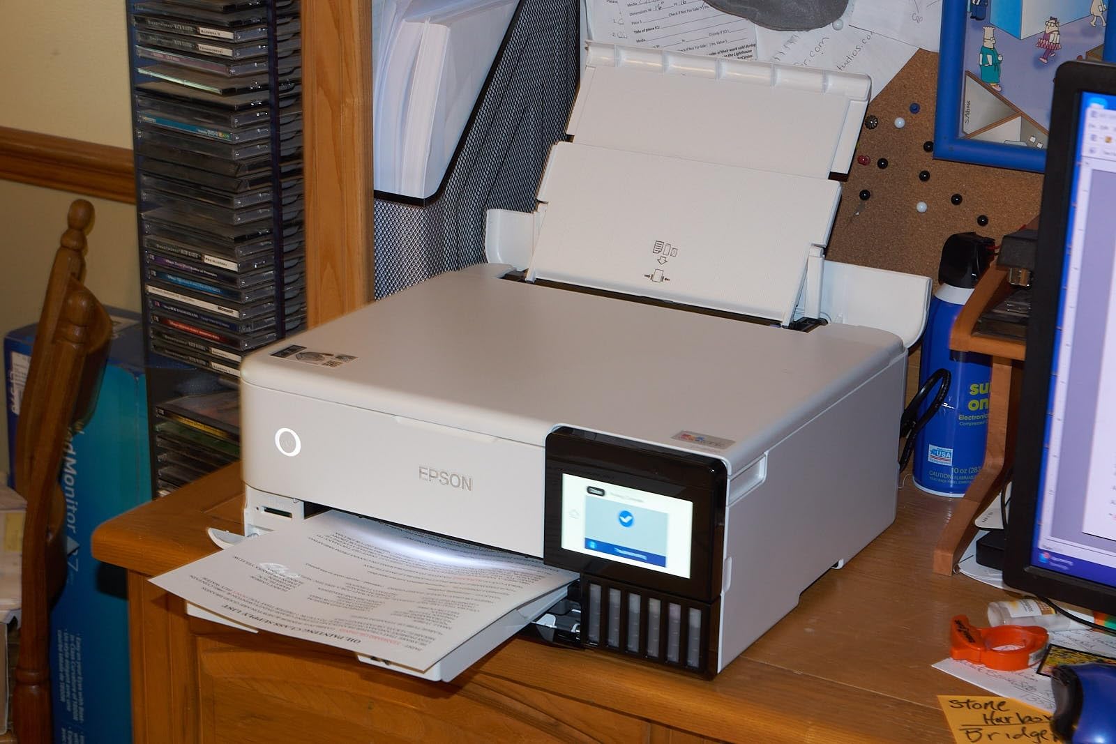 Epson EcoTank Photo ET-8500 Wireless Color All-in-One Supertank Printer | Cartridge-free 6-color photo print, scan, copy; up to 16 ppm, USB and memory card support; ideal for creative projects customer photo 1