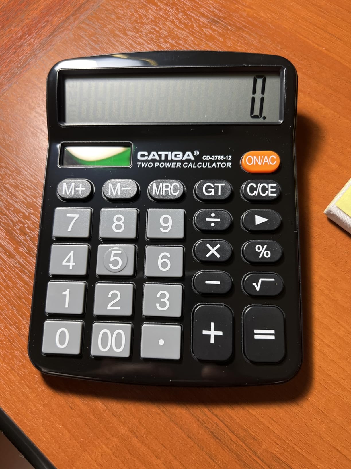 CATIGA 12 Digit Desk Calculator, Desktop Calculators with Large LCD Display & Big Buttons, Basic Simple 4 Function Solar Calculator, Dual Power Solar & Battery for School, Office & Home (CD-2786) customer photo 1