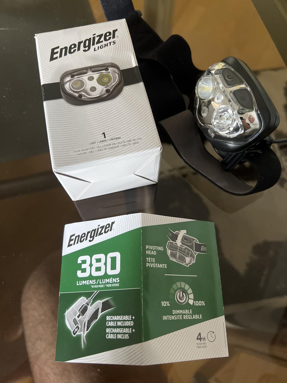 Energizer PRO-400 Headlamp Rechargeable, IPX4 Water Resistant Rechargeable Headlamp, Ultra Bright Multiple Light Modes Head Lamp, Camping, Running, Outdoors, Emergency Light, USB Included customer photo 1