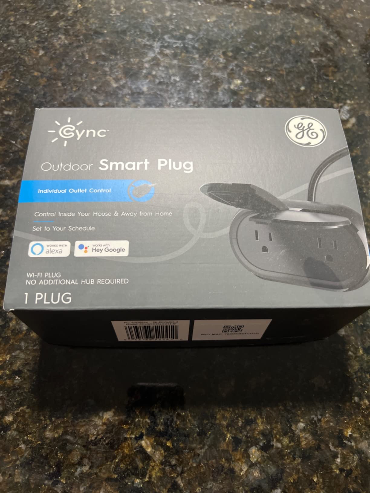 GE Cync Outdoor Smart Plug, Wi-Fi & Bluetooth, Alexa & Google, 1pk customer photo 1
