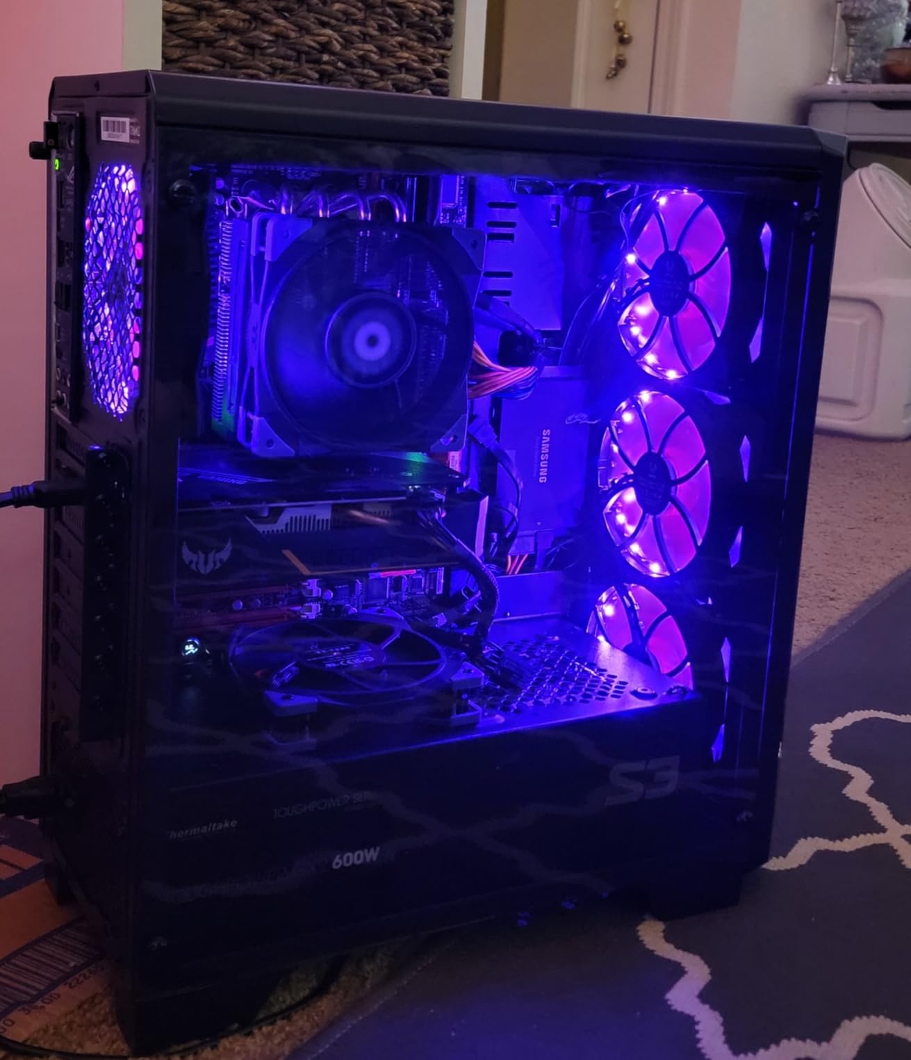 Thermaltake TOUGHAIR 110 140W TDP Top Flow CPU Cooler, Intel/AMD Universal Socket (LGA 1700/1200), 120mm 2000RPM High Static Pressure PWM Fan with High Performance Copper Heat Pipes CL-P073-AL12BL-A customer photo 1