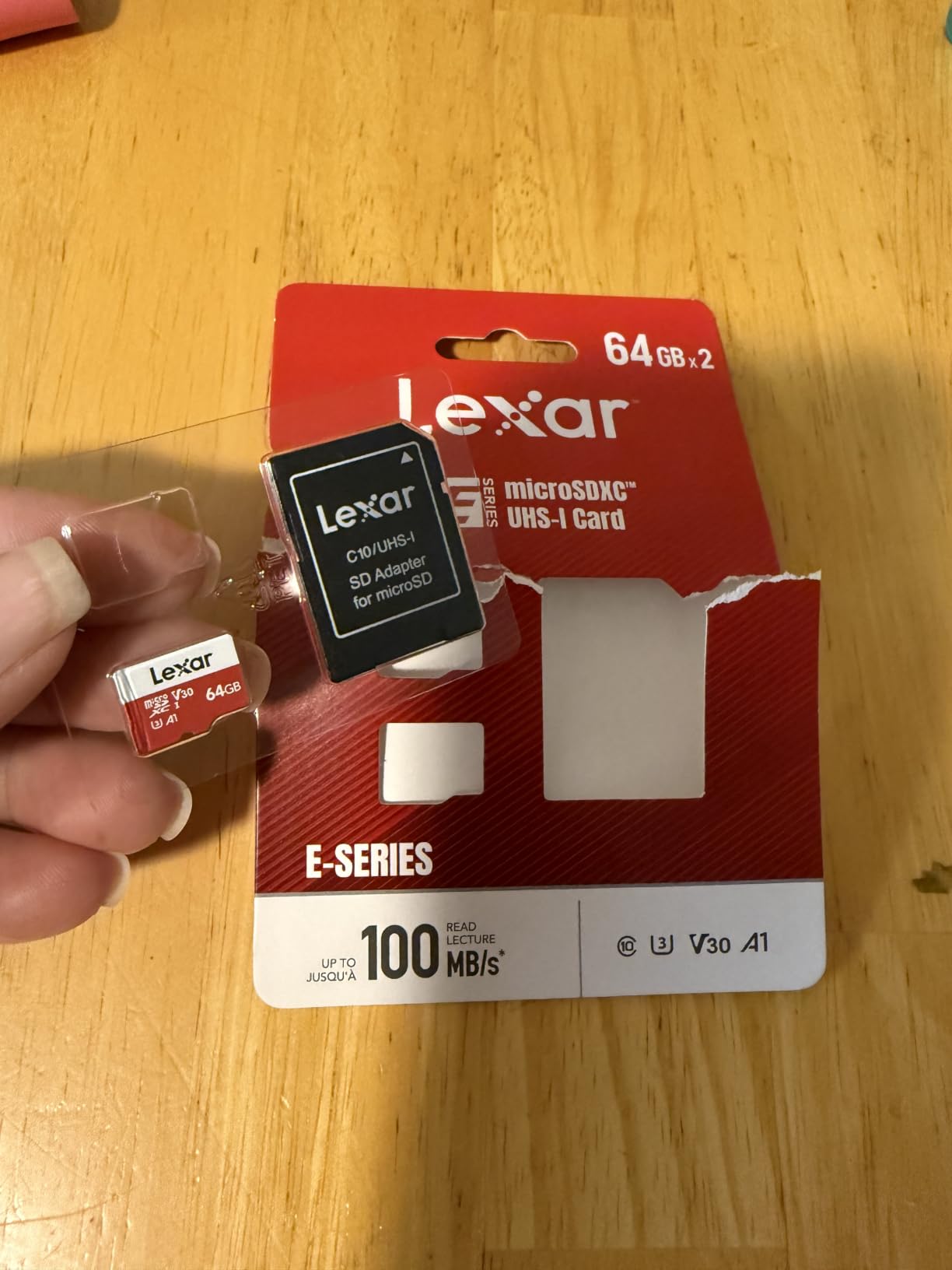 Lexar E-Series 128GB Micro SD Card microSDXC UHS-I Flash Memory Card customer photo 2