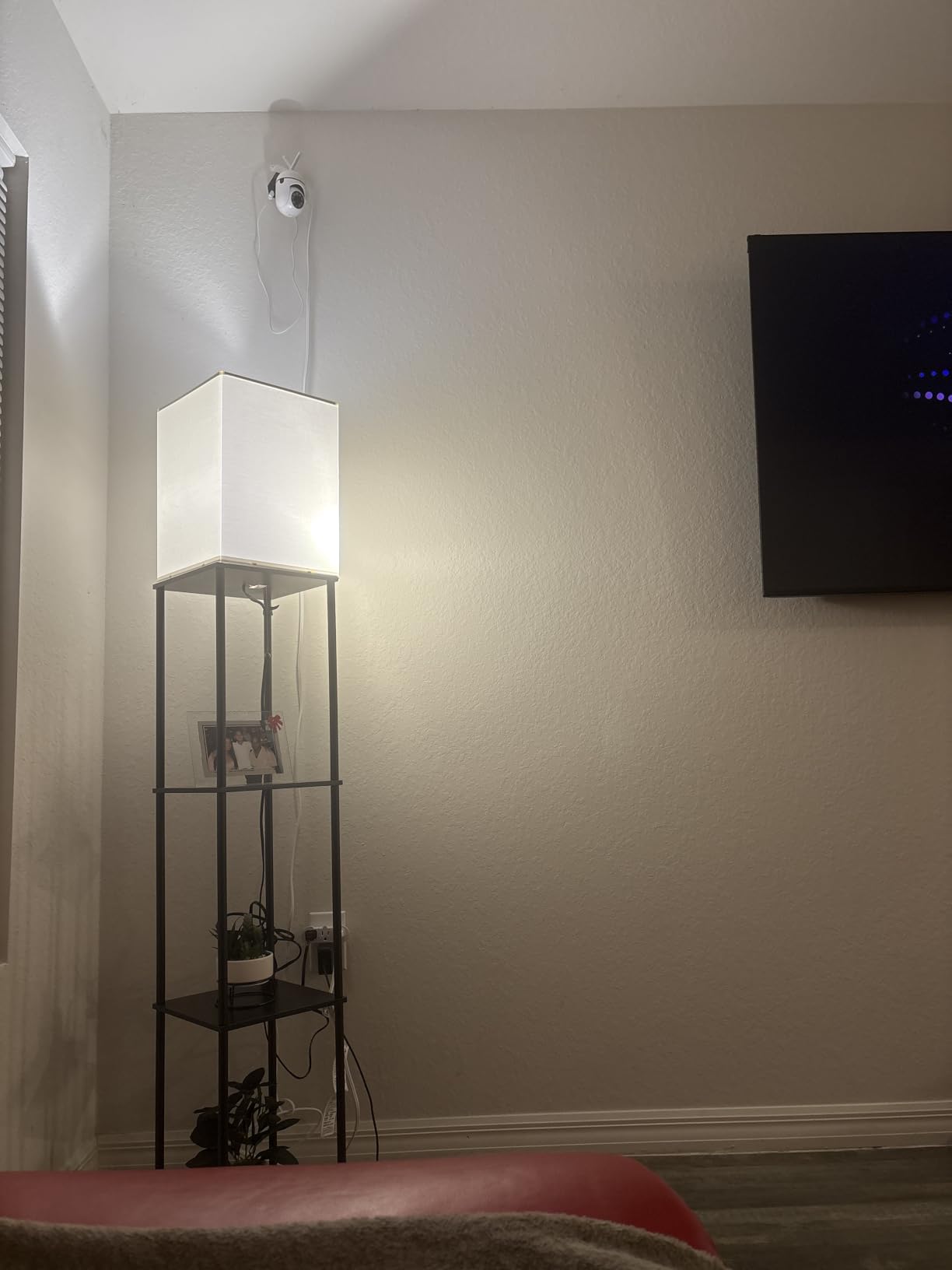 SUNMORY Floor Lamp with Shelves, Standing Lamps for Living Room, Black customer photo 2