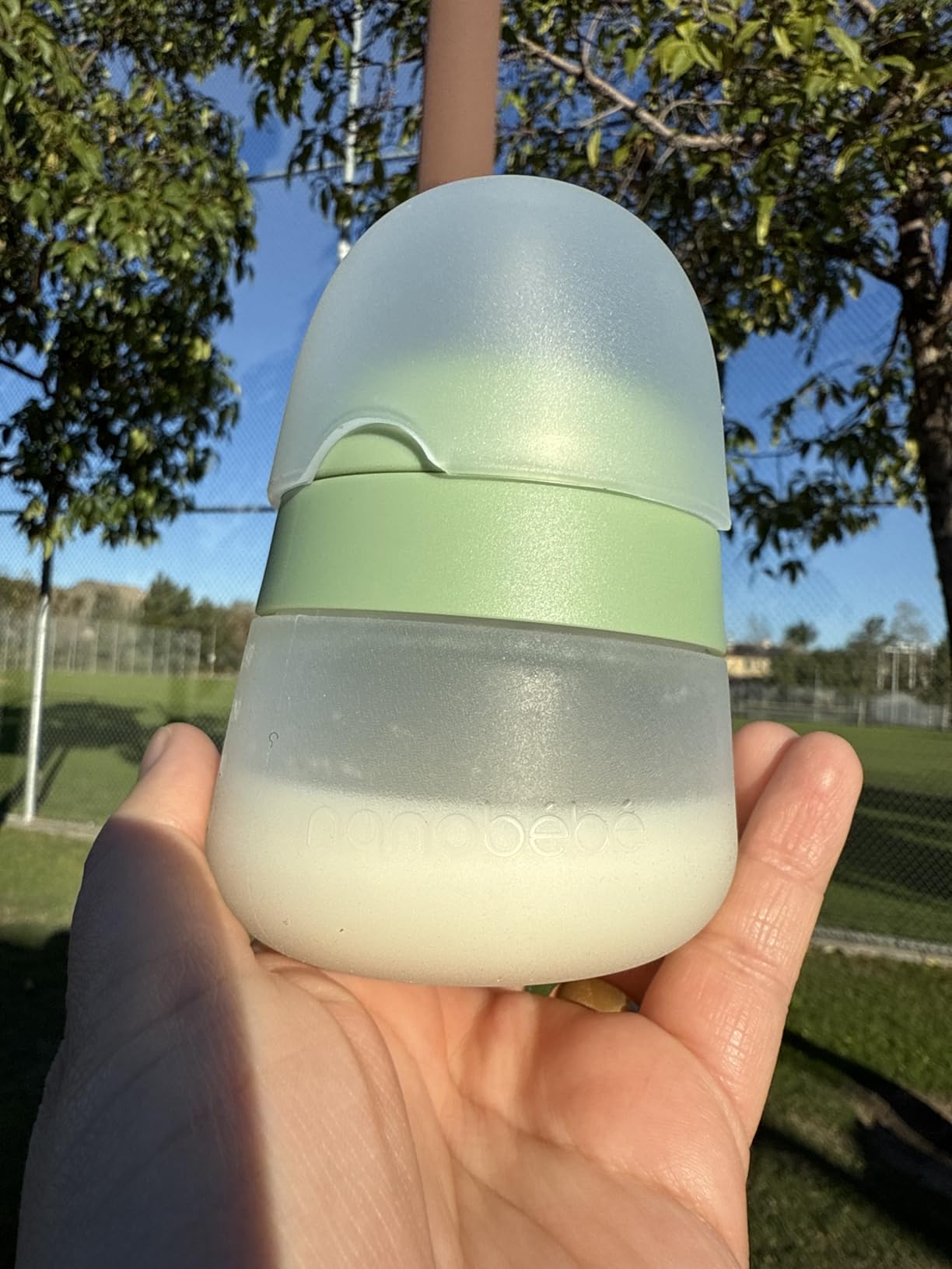 Nanobebe Flexy Silicone Baby Bottle, Anti-Colic, Natural Feel, Non-Collapsing Nipple, Non-Tip Stable Base, Easy to Clean 3-Pack, Teal, 5 oz customer photo 1