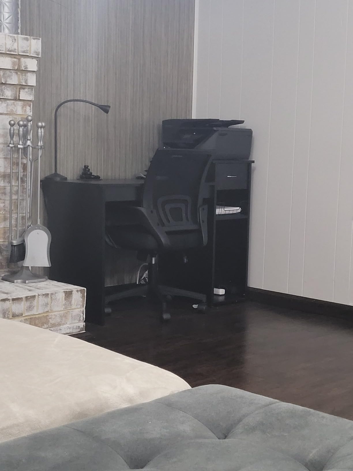Yaheetech Black Computer Desk and Chair Set with Drawer, Shelves, Mesh Seat | Particle Board and MDF Build a Sturdy Desk with a Drawer and Elevated Platform, Paired with a Mesh Chair for Adults customer photo 1