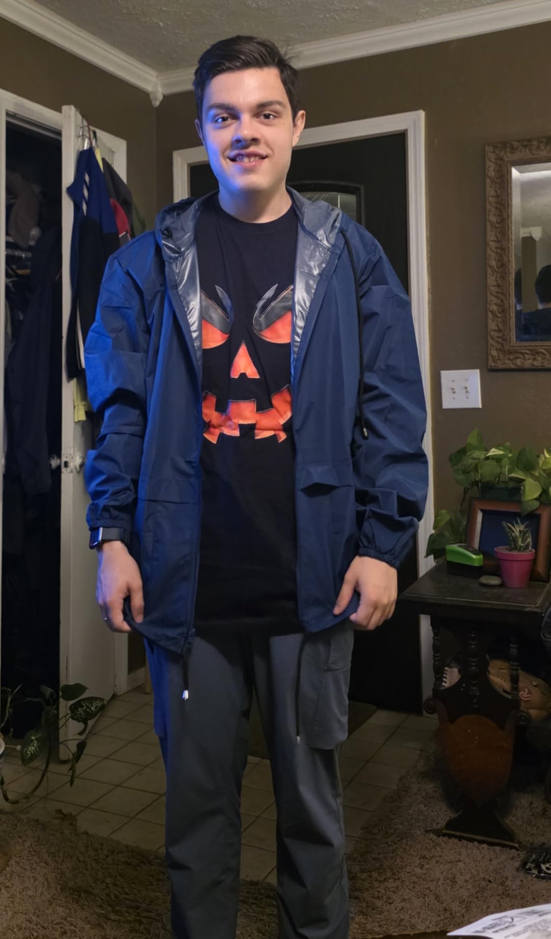COOFANDY Mens Packable Rain Jacket Lightweight Waterproof Raincoat with Hood Outdoor Rain Gear Travel Hiking Cycling customer photo 1