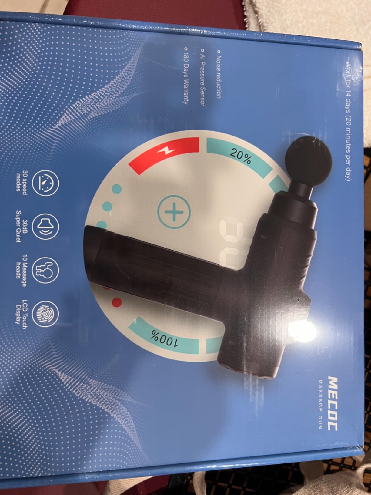 Massage Gun, Deep Tissue Percussion Massager for Pain Relief, Super Quiet Portable Body Relaxation Electric Muscle Massage Gun with 10 Attachment 30 Speed customer photo 2
