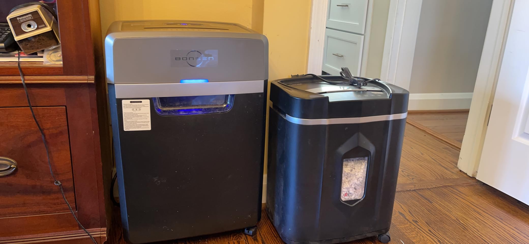 BONSEN 24-Sheet Cross-Cut P-4 High Security Heavy Duty Paper Shredder | 40-Min Run, Anti-Jam, 55dB Ultra-Quiet, 9 Gal Pullout Bin with Casters, Commercial-Grade Shredder for Home Office S3105 customer photo 2