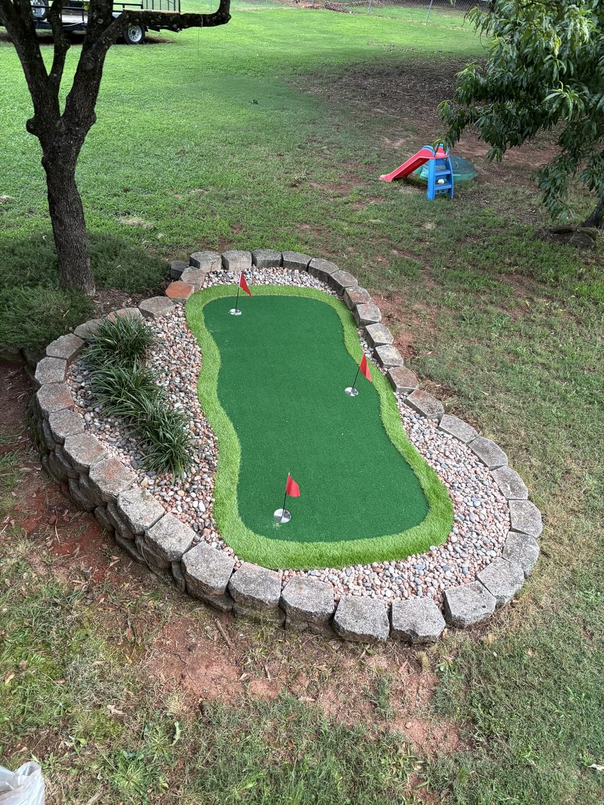 Chriiena Golf Putting Green,Large Practice Putting Mat for Indoor Outdoor customer photo 2