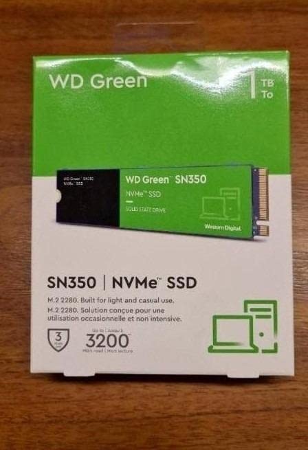 Western Digital 1TB WD Green SN350 NVMe Internal SSD Solid State Drive - Gen3 PCIe, QLC, M.2 2280, Up to 3,200 MB/s - WDS100T3G0C customer photo 1